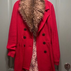 Free People coat with fur